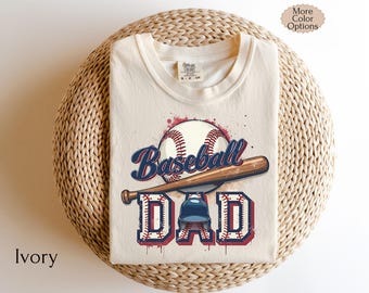 Comfort Colors® Dad Baseball Shirt, Fathers Day gift, Baseball Dad Shirt, Baseball Dad Team Shirt, Baseball Dad Gift, Fathers Day Shirt