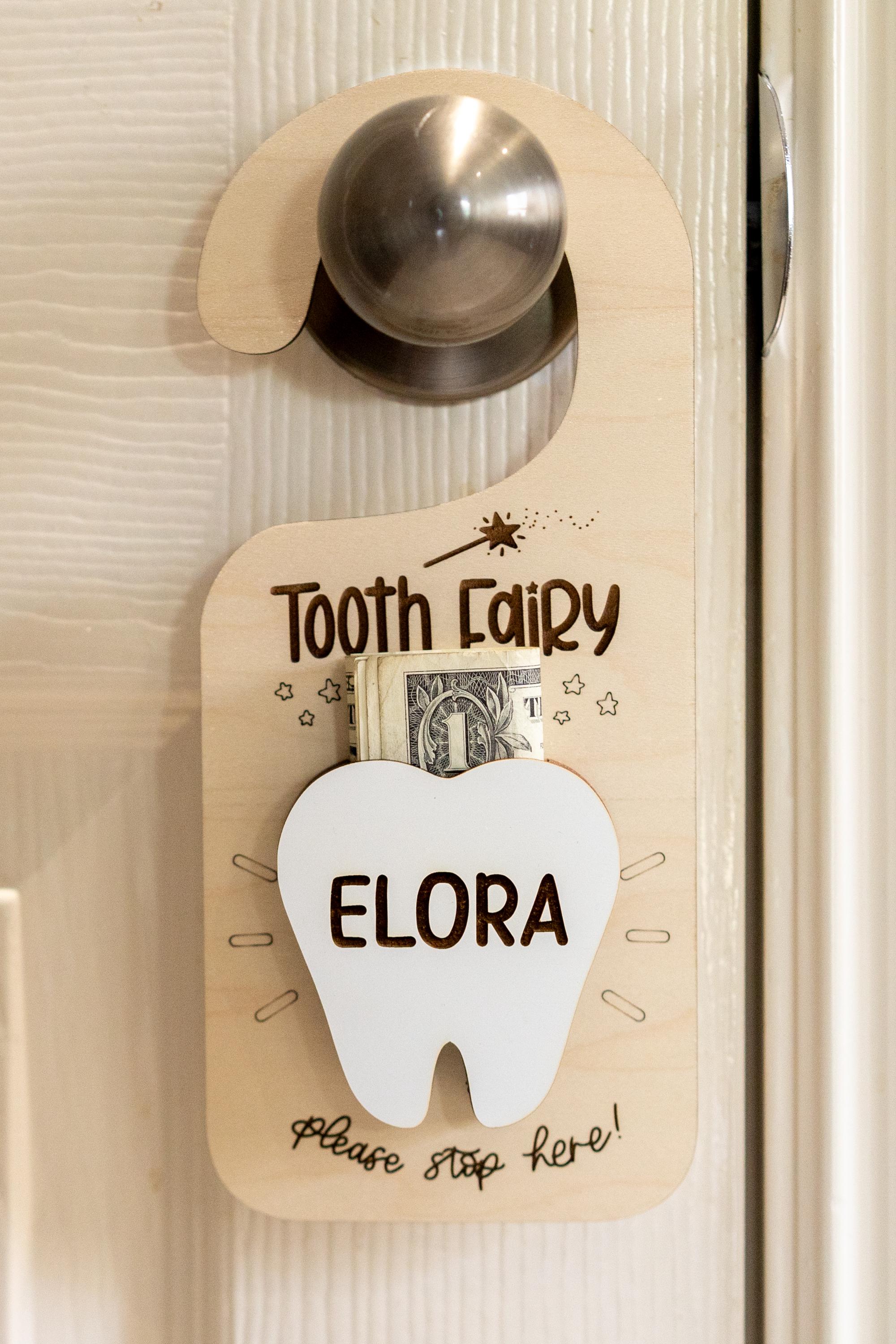 Tooth Fairy Door Hanger, Tooth Fairy Money Holder, Tooth Fairy Drop Off ...