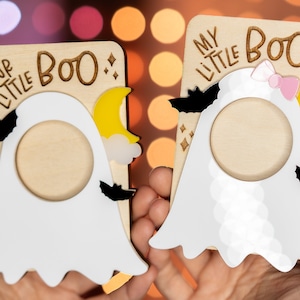 Magnes na lodówkę z motywem Halloween, ramka na lodówkę My Little Boo, ramka na lodówkę z motywem ducha, ramka na Halloween, słodka ramka na Halloween, magnes na lodówkę z motywem ducha,