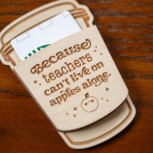 Porte-carte cadeau enseignant, cadeau de remerciement pour enseignant, porte-carte cadeau café enseignant, cadeau enseignant, cadeau de fin d'année enseignant, amateur de café