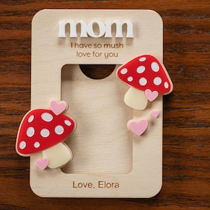 Muttertag Kühlschrank Fotomagnet, Muttertagsgeschenk, Muttertagsfotorahmen, personalisiertes Geschenk, Geschenk für Mama, Fotorahmen, Pilzrahmen