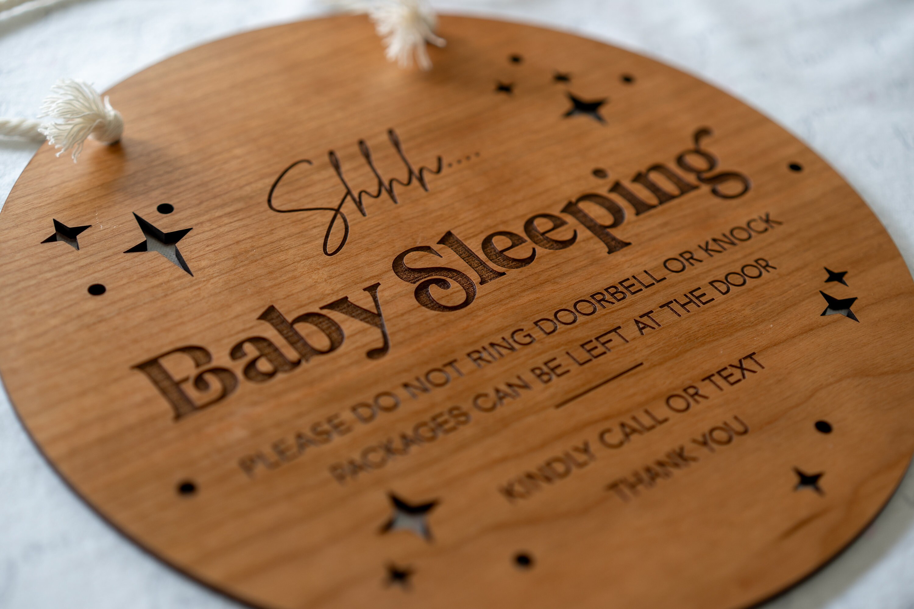 Baby Sleeping Sign, Don't Ring Doorbell, Door Hanger, Don't Knock Sign ...