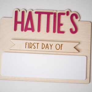Personalized First And Last Day Of School Sign, Back To School Sign, Dry Erase Reusable School Sign, Interchangeable Sign, 1st Day School