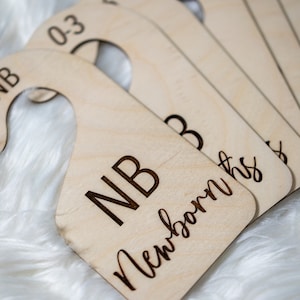 Baby Closet Dividers, Wooden Nursery Closet Dividers, Baby Shower Gift, Baby Clothing Organizer, Baby Wardrobe Dividers, New Mom Gift