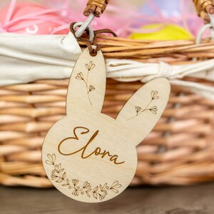Easter Basket Tag, Easter Bunny Basket Tag, Easter Basket Name Tag, Personalized Easter, Personalized Name Tag, Easter Tag, Wooden Name Tag