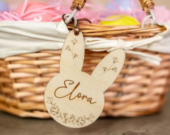 Easter Basket Tag, Easter Bunny Basket Tag, Easter Basket Name Tag, Personalized Easter, Personalized Name Tag, Easter Tag, Wooden Name Tag