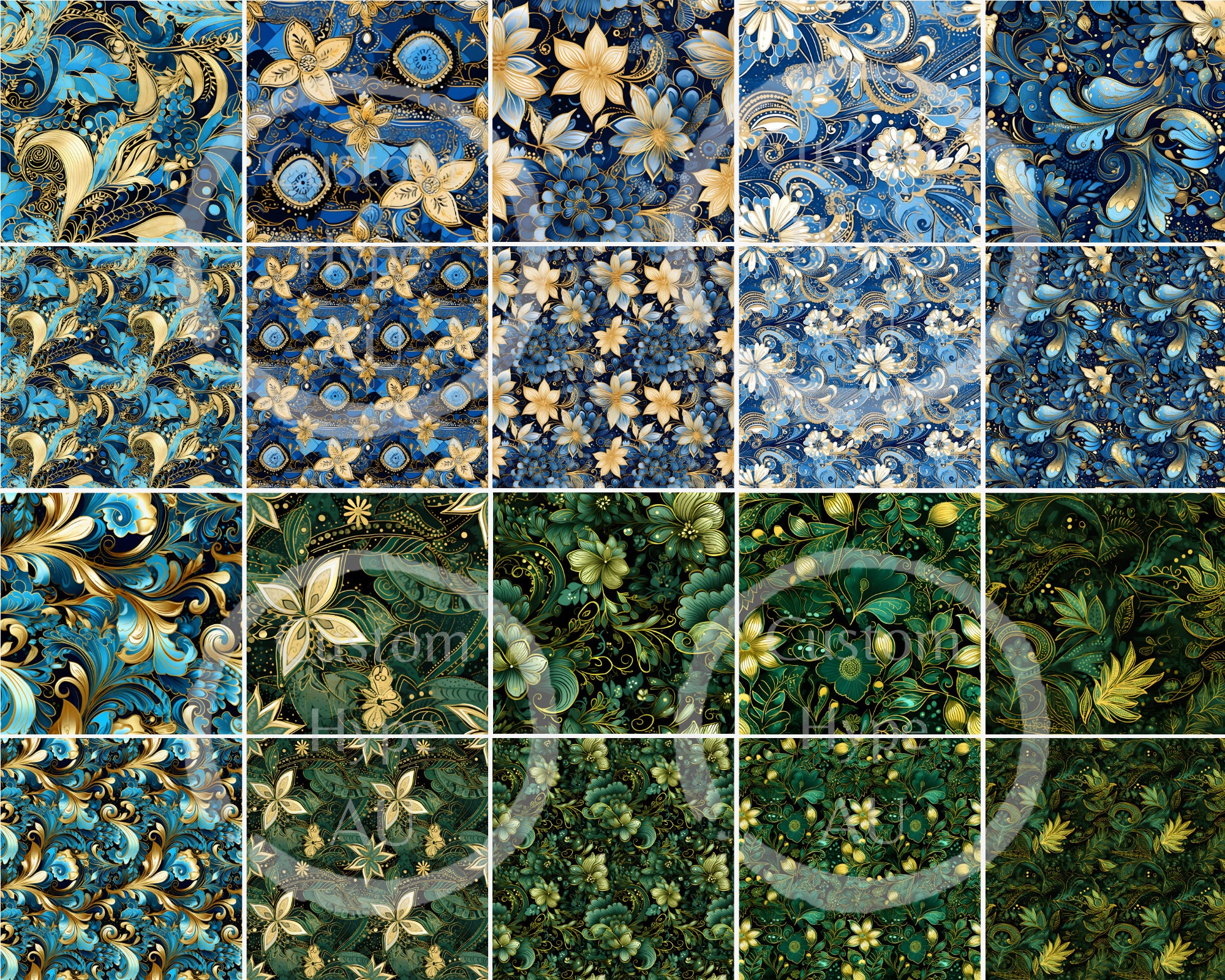 File Batik Vibrant Batik Style Seamless Pattern Bundle - Sublimation and Print ...