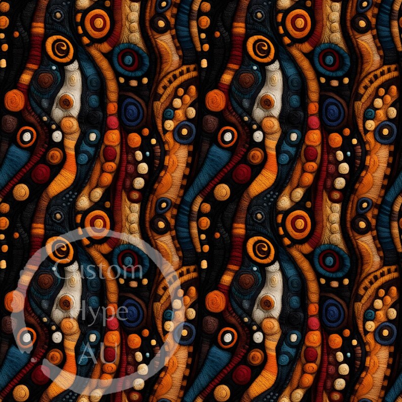 Abstract Textured Yarn Seamless Pattern - Sublimation and Print ...