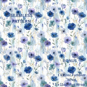 Motivo senza soluzione di continuità con pennellate floreali ad acquerello - Design con pennellate floreali, Fiori di campo primaverili png, Design con sublimazione floreale estiva