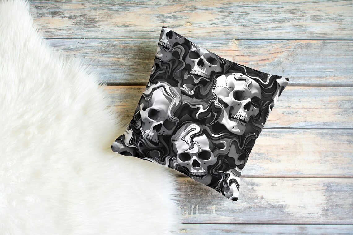 3d Abstract Skulls Seamless Pattern Sublimation and Print 300dpi PNG ...