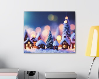 Christmas Town Canvas Gallery Wraps