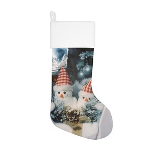 Whimsical Snowmen Delight: Introducing Our Snowmen Holiday Stocking Where Joyful Decor Meets Heartwarming Tradition image 3