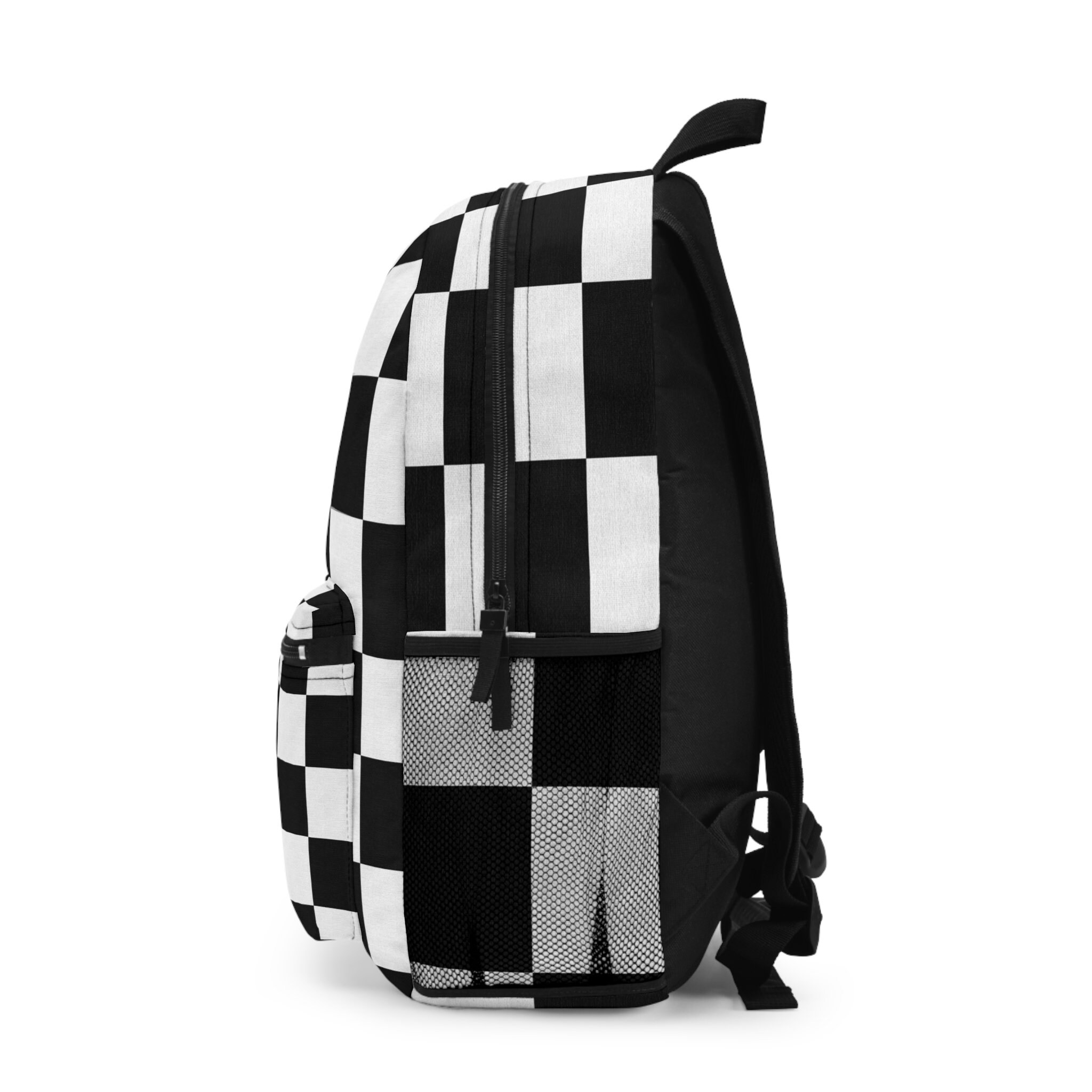 Black and White Checkered Handmade Jan Sport Inspiration Backpack - Etsy