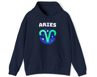 Unisex Heavy Blend Hooded Sweatshirt Aries Zodiac