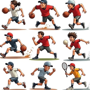 50 Sports SVG PNG Assorted Bundle