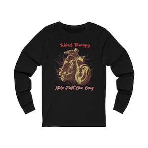 Unisex Jersey Long Sleeve Tee Motorcycle Shirt