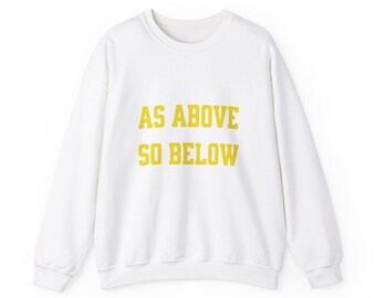 Sudadera unisex de mezcla pesada con cuello redondo Como es arriba y abajo