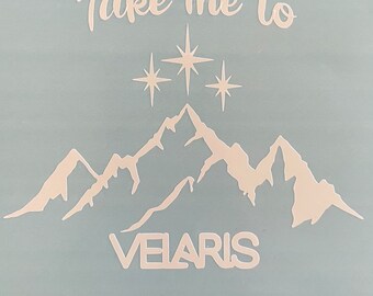 Acotar Velaris Car Decal: Take Me To City Velaris Vinyl Sticker