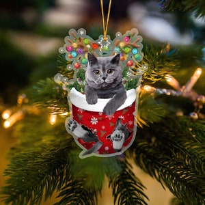 Gray Cat Ornament   Etsy