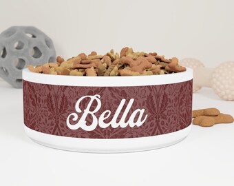 Custom Ceramic Dog Bowl, Personalized Dog Food Bowl with Name, Dog Food / Water Bowls, Small-Large Bowls New Puppy, Cat Feeder Bowl