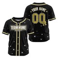 Custom Cheer Sparkle  Baseball Jersey, Printed Rhinestones Glitter Name Number Logo, Black Gold Team Jersey, Cheer Shirts, Cheerleader Gift product logo