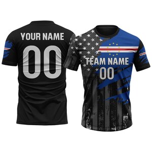 Custom Cape Verde Soccer Jersey 2026 Men Youth Kid Fans, Personalized Soccer Jersey Shorts Name Logo Number Camisa De Futbol Croatia Soccer 1- Cape Verde Jersey