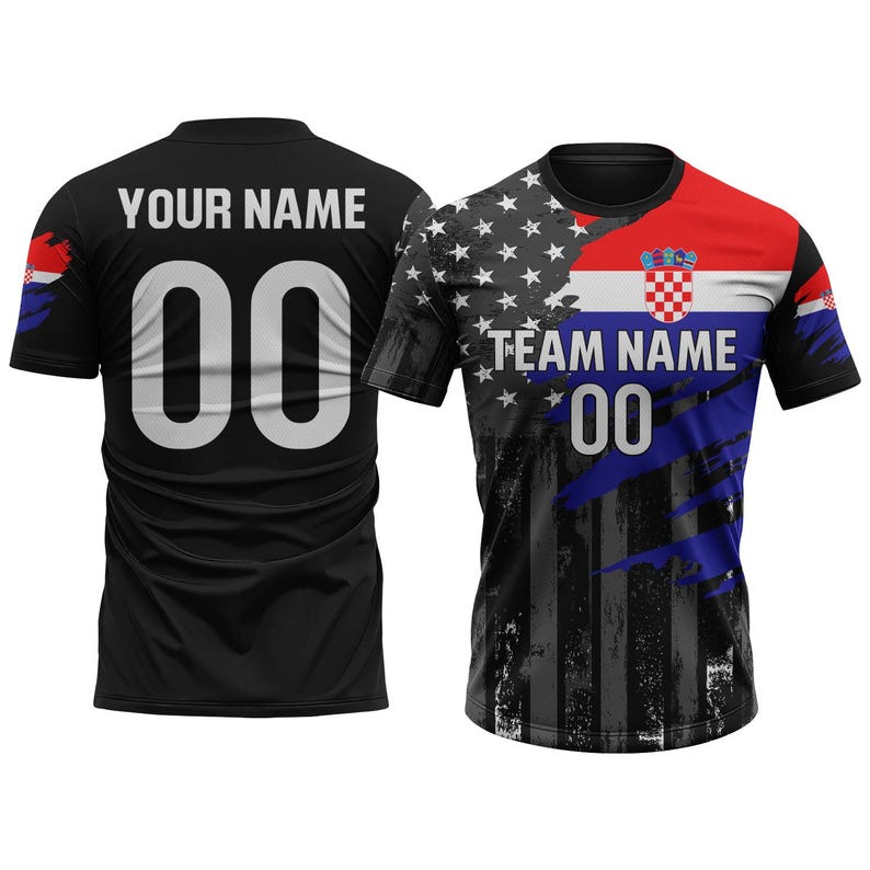 Custom Cape Verde Soccer Jersey 2026 Men Youth Kid Fans, Personalized Soccer Jersey Shorts Name Logo Number Camisa De Futbol Croatia Soccer 4 - Croatia Jersey