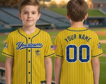 Custom Banana Baseball Jersey Men Women Youth Kids, Custom Yellow Baseball Jersey Name Number Logo Face, Baseball Shirt Team Sportswear Gift