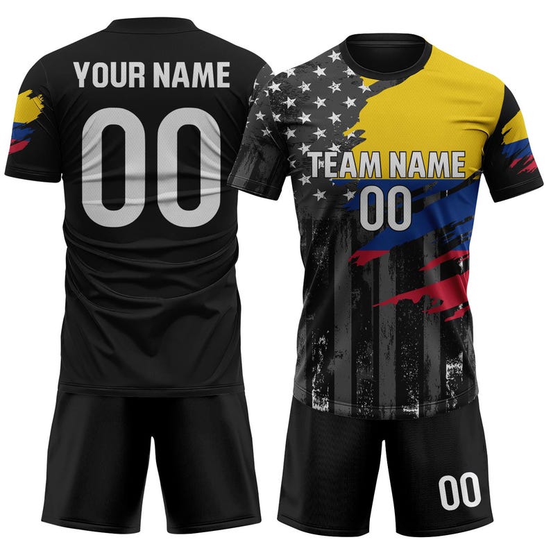 Custom Cape Verde Soccer Jersey 2026 Men Youth Kid Fans, Personalized Soccer Jersey Shorts Name Logo Number Camisa De Futbol Croatia Soccer 3 - Colombia FullSet