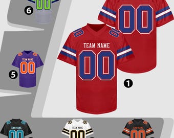 Custom Red Royal Football Jersey, Custom Red Royal Blue Football Jersey Men Women Youth Kid Game Training Shirt Football Lover Uniform Gift