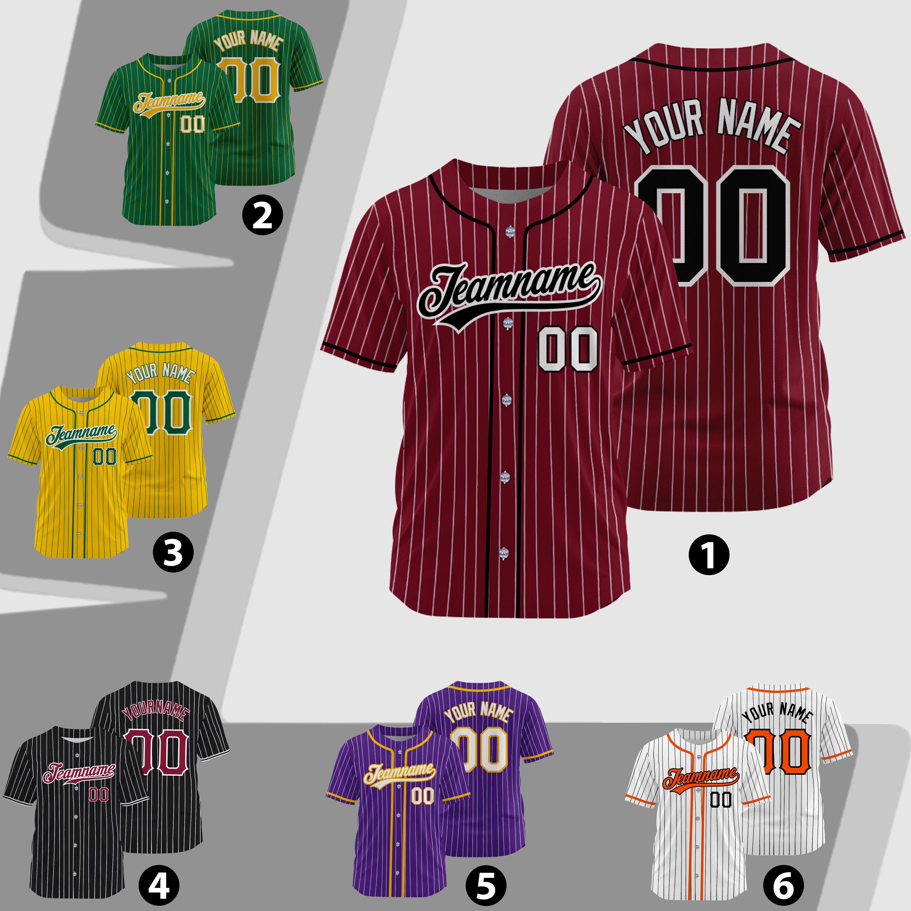 Custom Pinstripe Baseball Jersey Men Women Youth Kid, Personalized