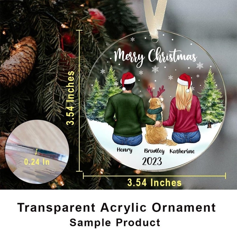Personalized Bestie Forever Acrylic Ornament, Custom Besties Christmas ...