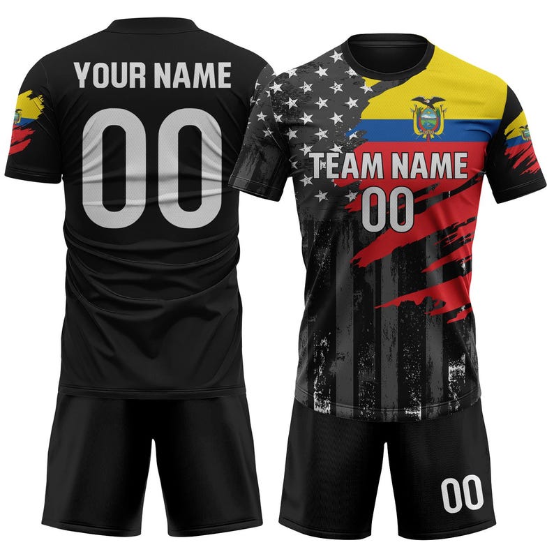 Custom Cape Verde Soccer Jersey 2026 Men Youth Kid Fans, Personalized Soccer Jersey Shorts Name Logo Number Camisa De Futbol Croatia Soccer 6 - Ecuador FullSet