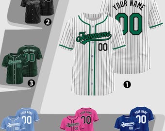 Custom White Pinstripe Baseball Jersey Men Women Youth Kid Custom White Pinstripe Baseball Jersey Men Women Youth Kid