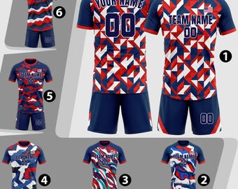 Custom USA soccer jersey personalized crest name and number for fans, Men Women Youth Kid Team Uniform, Personalized Soccer Shirt And Shorts