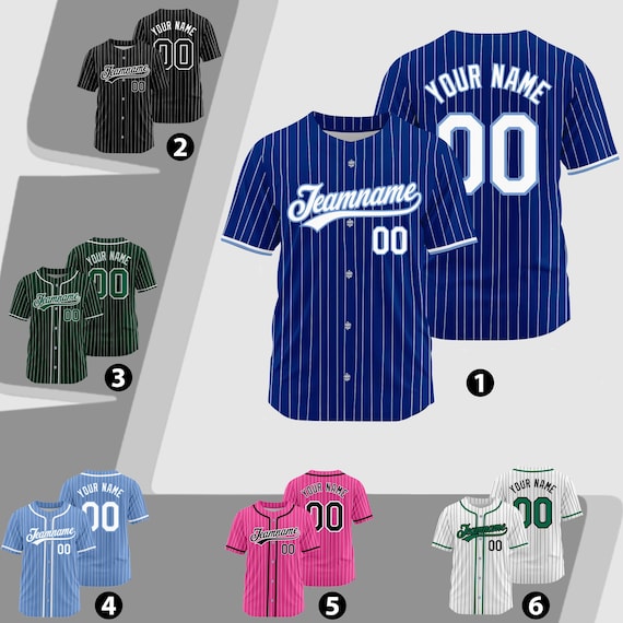 Custom Pinstripe Baseball Jersey Men Women Youth Kid, Personalized