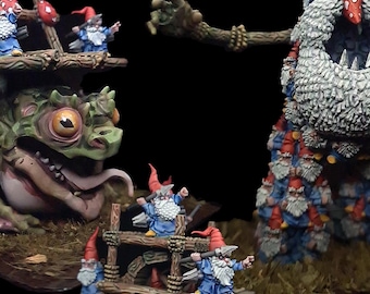 Gnomes Army Monsters Grimdark Resin Miniature – 28/32mm Tabletop RPG & Gothic Fantasy Figure by Warp Miniatures