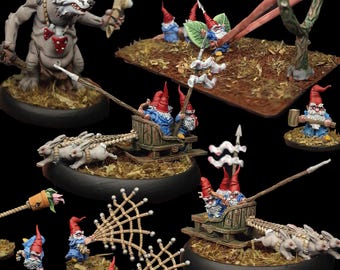 Gnomes Army Reinforcements Grimdark Resin Miniature – 28/32mm Tabletop RPG & Gothic Fantasy Figure by Warp Miniatures