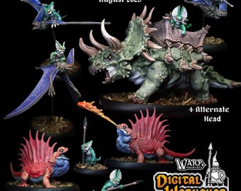 The Saurian Host Heavy Support Kit Grimdark Resin Miniature – 28/32mm Tabletop RPG & Gothic Fantasy Figure by Warp Miniatures
