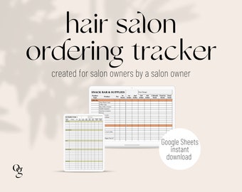 Hair Salon Ordering Form & Inventory Tracker