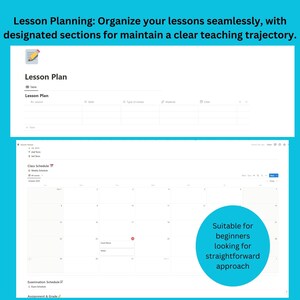 Modèle de planificateur d'enseignants Notion pour les enseignants, modèle de planificateur d'enseignants Notion, plan de leçon, planificateur numérique d'enseignants dans Notion image 5
