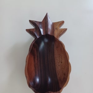 Vintage Wood Pineapple Bowl