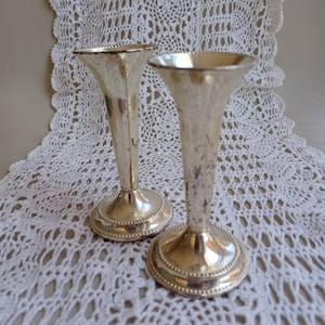 Vintage Silver Plated Candle Stick Holders - Set of Two