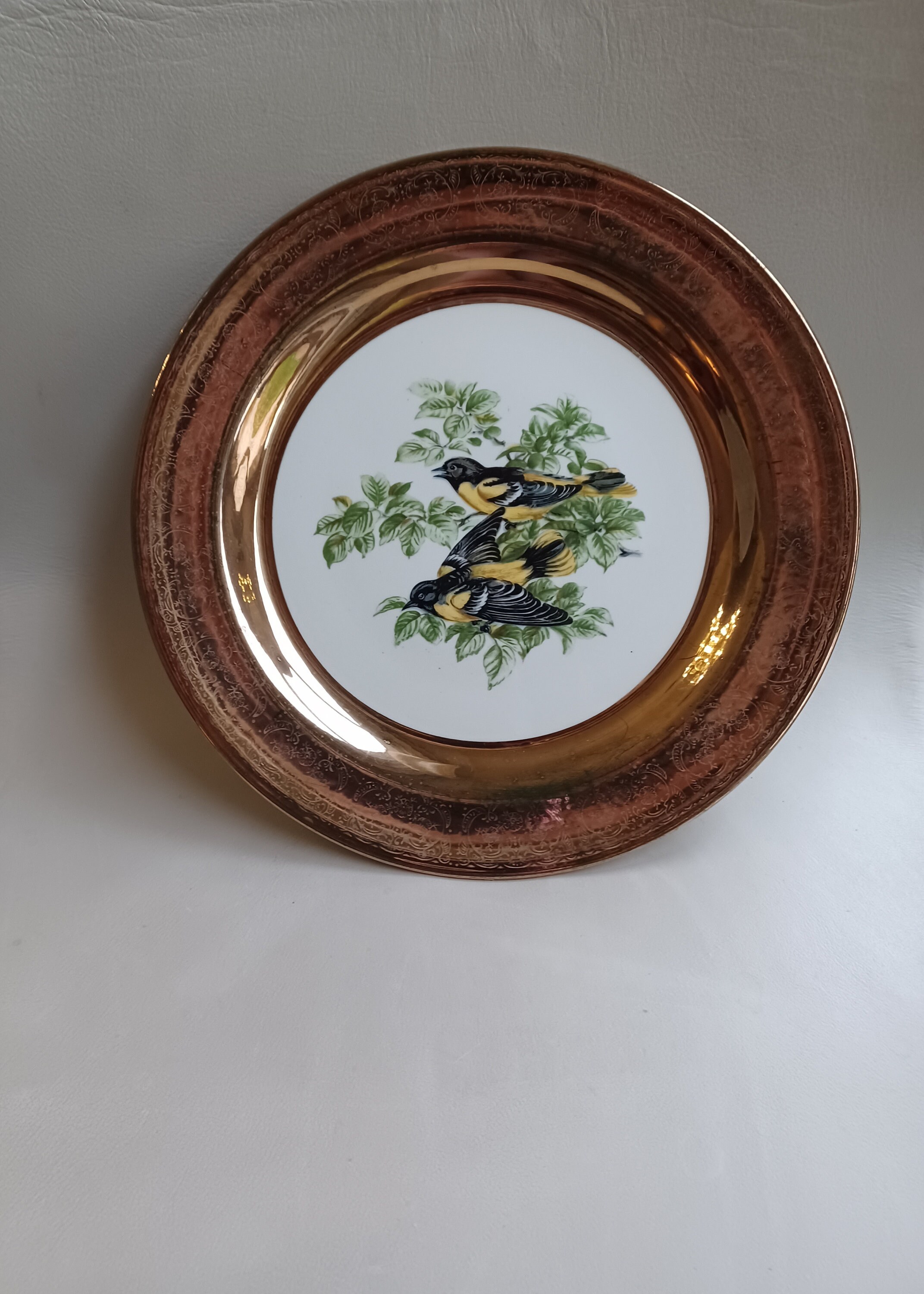 Vintage Nautilus J53 N3 22 Kt. Gold Georgian China Plate