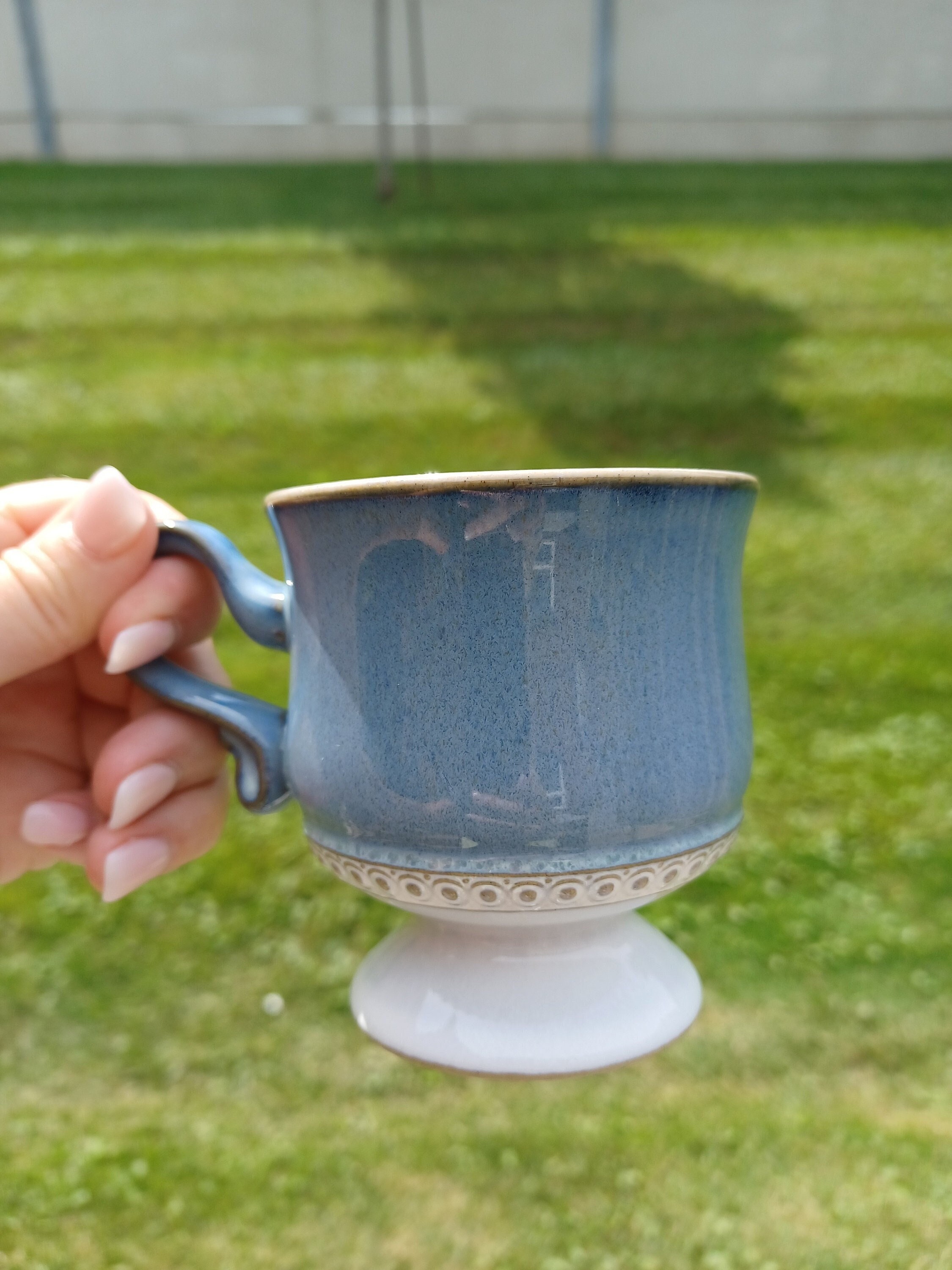 Blue Jetty Flat Cup & Saucer Set by Denby-Langley