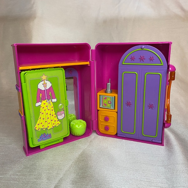 Vintage Polly Pocket Fashion Polly Purse Bedroom Closet Set 2000