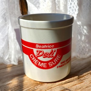 Olla vintage Beatrice Deli para crema agria – R.R.P. Co. Roseville, Ohio