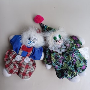 Bean bag porcelain clowns hotsell