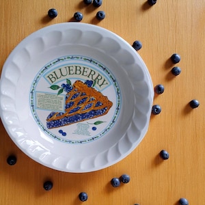 Vintage Himark Blueberry Pie Plate – Golden Pie Collection | Recipe Plate Made in Korea