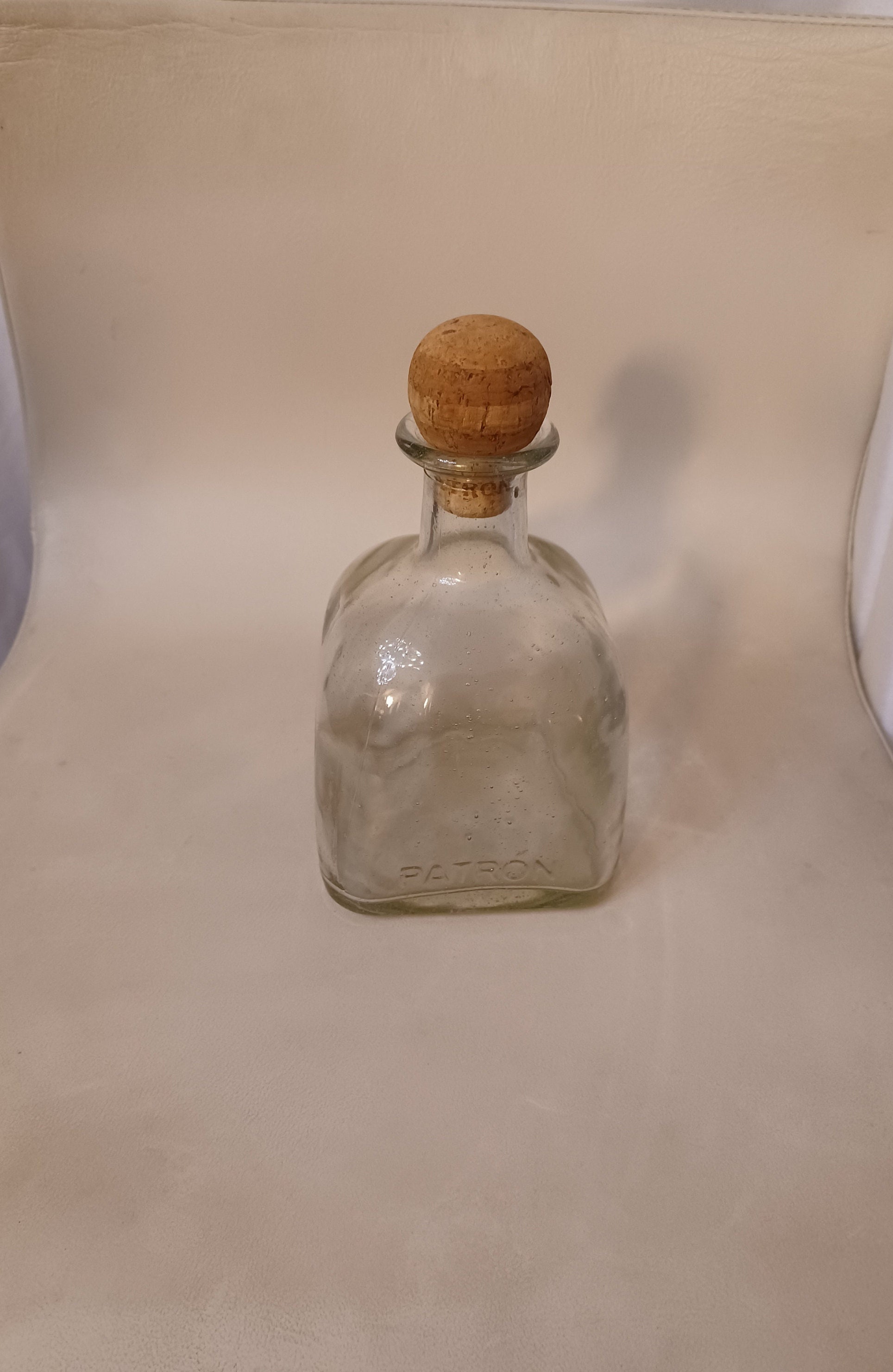 ヴィンテージ パトロン テキーラ ボトル デカンタ コルク付き 手吹き